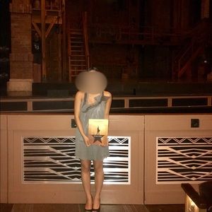 Grey statement mini dress